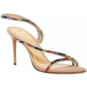 NEW Alexandre Birman Polly Crystal Embellished Slingback Sandal 40 Size 9.5